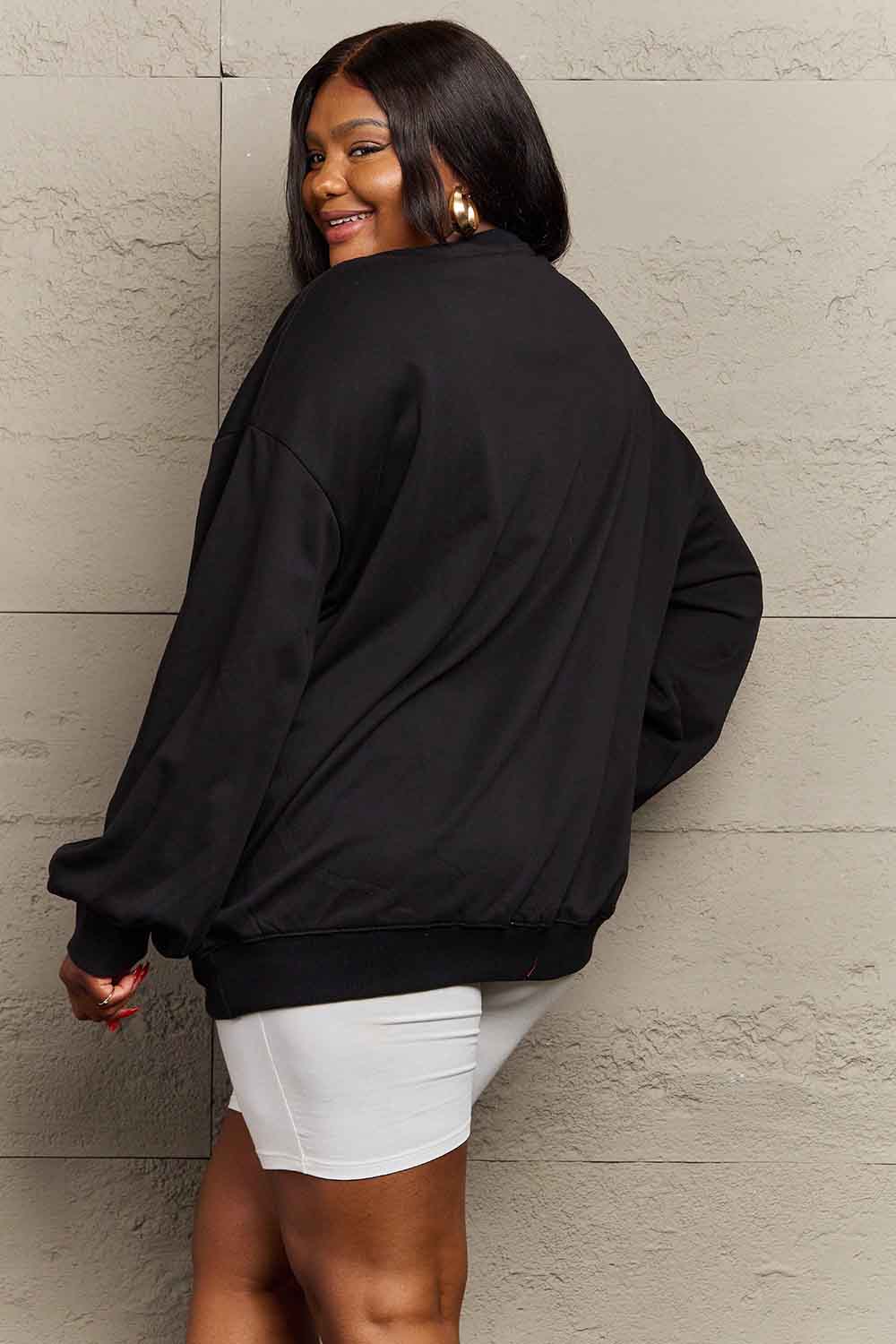 Dropped Shoulder SKULL Graphic Sweatshirt