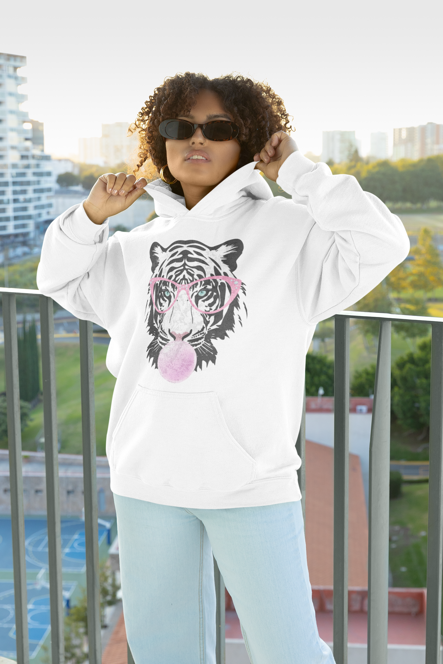 Bubblegum Tiger Unisex Hoodie