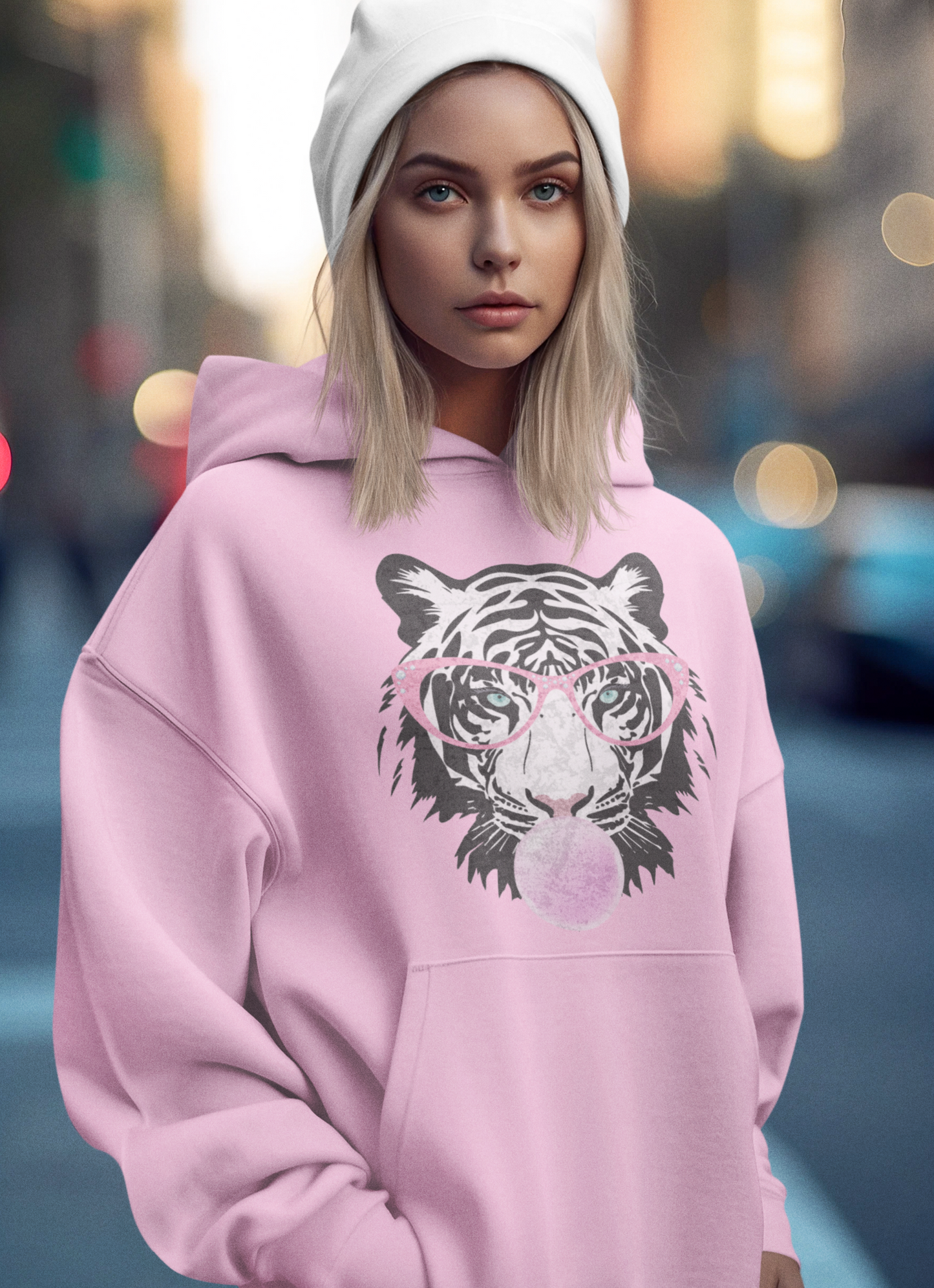 Bubblegum Tiger Unisex Hoodie