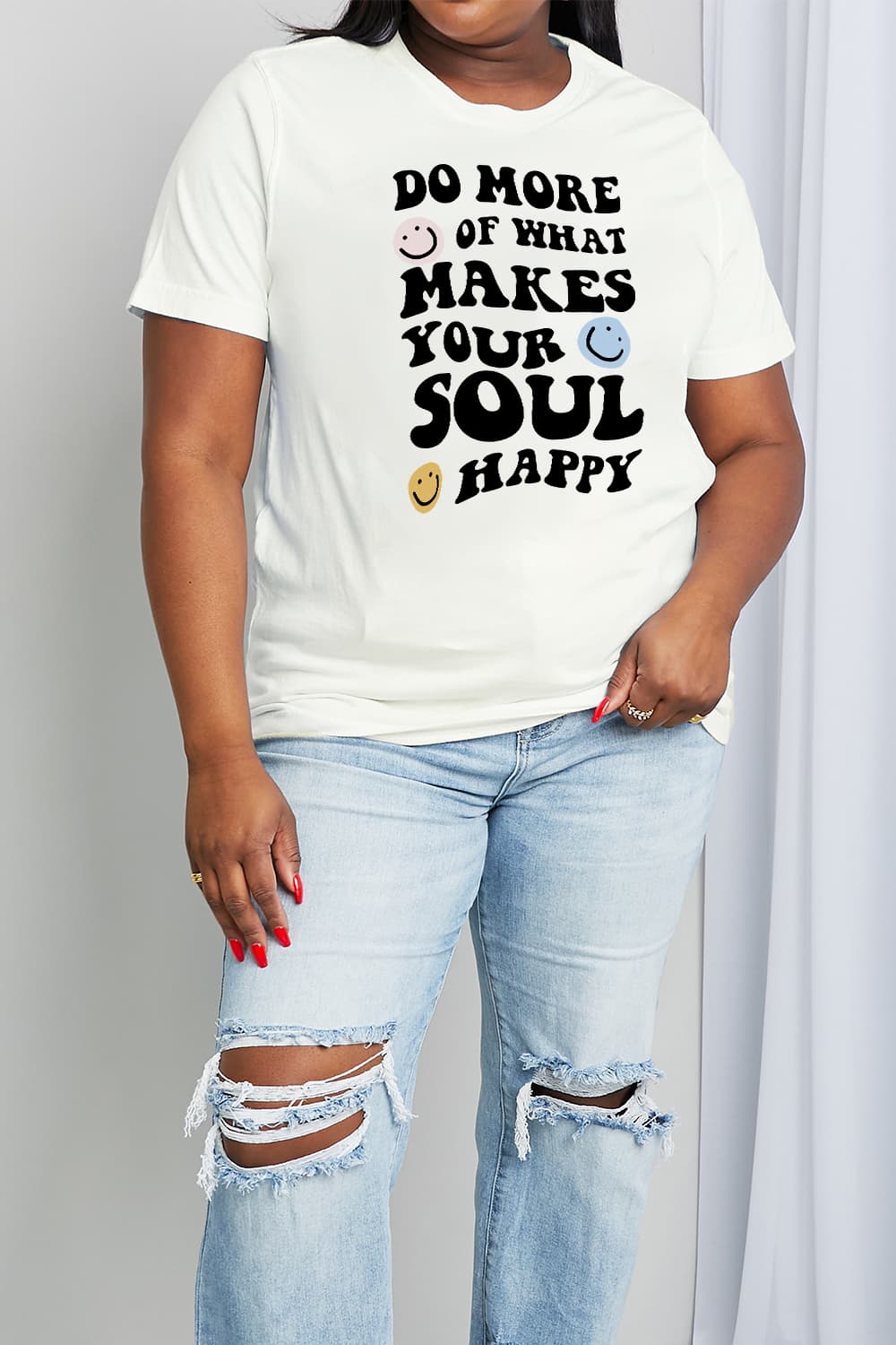 Simply Love Full Size Slogan Graphic Cotton Tee